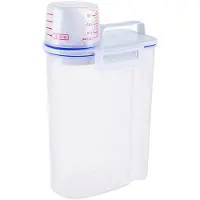 Tlily Rice Airtight Storage Container,Cereal Dry Food Powder Storage Box White