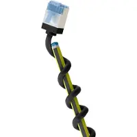 Goobay ULTRA-FLEX CAT6A VERKKOKAAPELI, 1M, U/FT, LSZH, SLIM, EXTRA-SHORT PLUGS, MUSTA (74318)