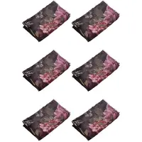 Typecat 6X Glass Door Curtain Bedroom Peony Voile Curtain Tulle with Lace Ham Pendants French Window Drape Sheer,