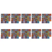 Typecat 240PCS Self Adhesive Mosaic Brick Tile 3D Sticker Kitchen Bathroom Wall Stickers -10cm