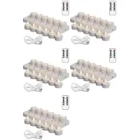 Semoic 60X Rechargeable Flameless Tea Lights Candles with Timer Romote,LED Candles for Wedding Centerpiece Table Decor