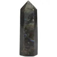 Semoic Moonstone Crystal Column Natural Labradorite Quartz Obelisk Crystal Column Wand Point Healing Stone Home Decor 5-6cm
