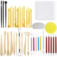 ISTOVO Clay Tools Kit, 40PCS Pottery Tools for Kids and Adults, Air Dry Polymer Clay Tools, Clay Sculpting Tools for Dotting