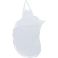 Tlily Mesh Collapsible Small Wall Laundry Baskets, Hanging Laundry Hamper, for Hotel, University Dormitory Use White