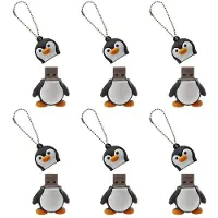 Torribaly 6X 32GB Novelty Cute Baby Penguin USB 2.0 Flash Drive Data Memory Stick Device - Black and White
