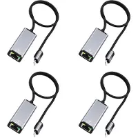 Typecat 4X RJ45 LAN Adapter for 14 13 12 11 8 7 6 5 // Ethernet LAN Network Adapter with Charge Adapter Port 20W