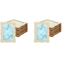 Exogio 24 Pack Wooden Picture Frames 4x6,DIY Wood Picture Frames for Crafts,Unfinished Photo Frame for Christmas Thanksgiving