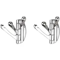 Exogio 2X Foldable Swivel Towel Hooks, Metal Flexible Coat Hook, Bath Towel Holder, Heavy Duty Robe Clothes Hanger for Bathroom
