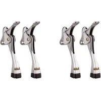 Typecat 4 Packs Kickdown Door Stop Adjustable Height and Rubber Tip 4 Inches Door Holder
