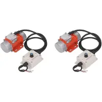 Typecat 2X 30W Concrete Vibrator, 4000RPM Electric Vibrating Motor with Speed Controller & Adjustable Exciting Force 24V