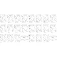 Torribaly 24 PCS Plastic Drain Shelf for 1/6 Size Food Pan Clear Plastic Grate Acrylic Food Drain Trays Plastic Drain Pan