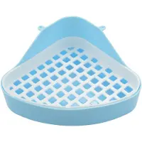 Torribaly Rabbit Toilet Litter Tray,Small Animal Toilet Corner Potty, Pet Litter Trays Corner for Rabbit, Hamster ()