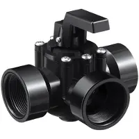 Kepptory 3 Way Swimming Pool Diverter Valve Replacement Positive Seal Pool Valve for Pools and Spas(Black,1.5 Inches)