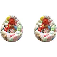 Torribaly 2X Clear Stuffed Bean Bags Chair Cover Lazy Sofas Cover Plush Toy Storage Child Adult Tatamis No Filler Included