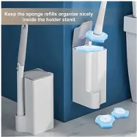 Torribaly Disposable Toilet Cleaning System Disposable Toilet Flushable Refill Fresh Brush Flushable Refills - 180 Refills