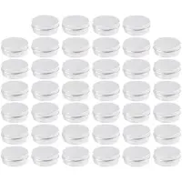 Torribaly Pack Of 40 Screw Top Round Aluminum Tins Cans - Aluminum Screw Lid Round Tin Container Bottle