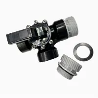 Kepptory Three-Way Diverter Valve Replacement Valve for Pool Accessories, Garden Pond, Swimming Pool Plumbing Fittings Black