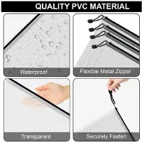 Torribaly Mesh Zipper Bags,24 Clear Zipper Pockets,A4 Letter Size, Zipper Folder Organizer Storage Bags for School,Office Supplies