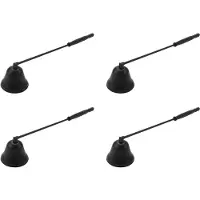 Torribaly 4X Candle Wick Snuffer Stainless Steel Candle Flame Trimmer Bell Shaped Oil Lamp Scissor Cutter Wax Candle Extinguisher