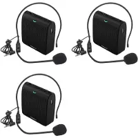 Torribaly 3X Rolton Portable Microphone Loud Speaker Voice Amplifier with USB TF Card FM Radio for Teacher Tour Guide(Black)