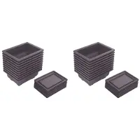 Typecat 20 Packs Bonsai Training Pots with Tray Plastic Bonsai Plants Growing Pot for Garden Yard Living Room Balcony 16.5X12cm