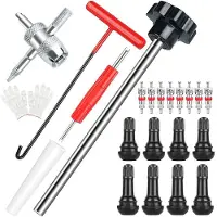 Torribaly Quick Change Tire Valve Tool Kit, Tire Valve Stem Core Replacement Tool Kit, Perfect Tool for Replacing Leaking Valve