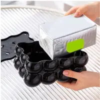 Semoic Bubble Shape Tissue Box Holder Living Room Tissue Case Cover Toilet Paper Dispenser Case Kitchen Napkin Holder Box White