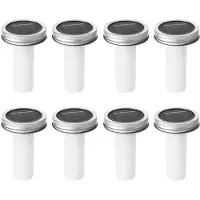 Semoic 8pcs Jar Light LED Flame Lights Solar Gypsum Covered Can Lid Flame Flickering Garden Wedding Terrace Home Decoration