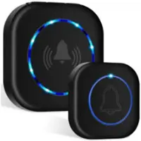 Torribaly Wireless Doorbell 260M Remote Control with 4 Volume Levels Through the Wall Home Welcome Doorbell EU Plug