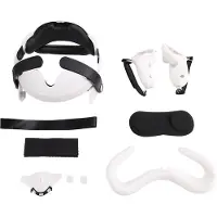Typecat Halo Strap for Meta Quest 3 Controller Covers Lens Cap Light-Blocking, Nose Pad and Face Cover for Quest 3 Accessories A