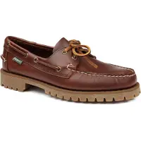 Sebago for man. 7001HU0 Ranger Waxy brown leather boat shoes (44), Flat, 1 to 3 cm, Laces, Casual