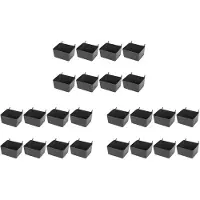 Typecat 24 Pieces Pegboard Bins Kit Pegboard Parts Storage Pegboard Accessories Workbench Bins for Organizing Hardware(Grey)