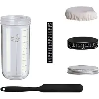 Tlily Sourdough Kit, Sourdough Bread Glass Jars Airtight Jars 1000ml