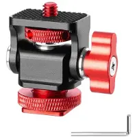 Torribaly Monitor Mount Tripod Aluminum Alloy with Cold Shoe 1/4Inch Screw for Cameras Monitors LED Flashlights