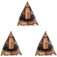 Semoic 3X 6cm Crystal Gravel Spiral Pyramid Spiral Coil Pyramid Handmade Home Furnishing Crafts Spiral Copper Wire