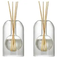 Semoic 2X Storage Containers Diffuser Aromatherapy Diffuser Bottle Modern Diffuser Glass Bottle Essential Oil Organizers,A