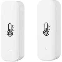 Exogio 2Pcs Tuya Temperature Humidity Sensor Indoor Humidity Sensor APP Monitoring for Alexa Home Assistant Zigbee