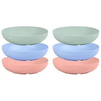 ISTOVO 6-Pieces Whisker Fatigue Cat Bowl - 5.5 Inch Shallow Cat Food Dish Wide Cat Wet Feeding Bowls, PET Plate for Kittens