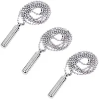 Semoic 3X Stainless Steel Pill Case Holder Cylinder Cremation Urn Memorial Pendant Necklace Keepsake 49 x 9mm