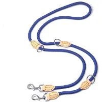 Exogio Multipurpose Dog Double Leash - Adjustable Nylon Luxury Hands Free Leash, Double-Headed Pet Leash for 2 Dogs