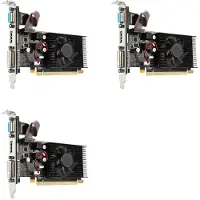 ISTOVO 3X HD7450 Card 64Bit 2GB GDDR3 PCI-E 2.0 X16 -Compatible VGA DVI-I Video Card for Radeon HD 7450 2G