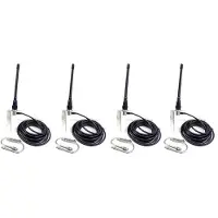 ISTOVO 4X VHF Marine Antenna 156-163Mhz Rubber Waterproof Mast Aerial with 5M RG-58 Cable for Boat Sailboat Yacht