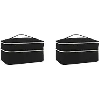 Torribaly 2X Sewing Supplies Organizer Bag, Double-Layer Sewing Box Organizer Accessories Storage Bag,A