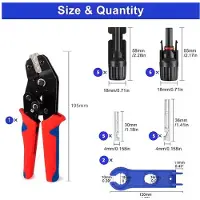ISTOVO 2X Solar Crimping Tool Set Photovoltaic Solar Connector Kit 1000V 30A Panel Solor Connectors for PV/MC Cable 2.5/4/6mm2
