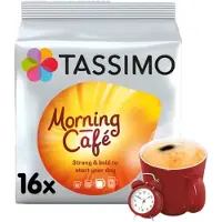 TASSIMO Kahvikapselit Morning Cafe (yhteensopiva Bosch -kapselikeitinten kanssa), 16 kpl.