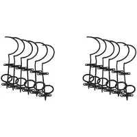 Torribaly 12Pcs Wall-Mounted Wine Rack, Wine Bottle Display Rack, Metal Hanging Wine Rack Storage Rack for Storing Drinks/Bottles