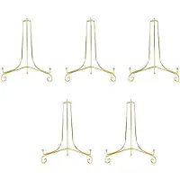 Semoic 5X Gold Display Stand Bracket Book Holder Photo Pedestal Bowl Dish Frame Picture Plate Rack Easel Storage 15cm