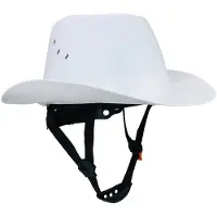 Typecat Cowboy Safety Helmet with Vent Hole HDPE Full Brim Hard Hat for Outdoor Construction Railway Rescue Work Cap B
