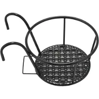 Torribaly Metal Flower Holder Shelf Stand Hanging Pots Basket Plant Garden Wall Storage