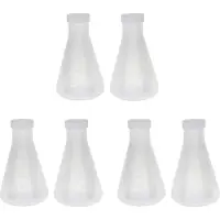 Torribaly 3X Laboratory Graduated Plastic Conical Erlenmeyer Flask, Measurable, Smooth Thick Wall, Two Bottles of 250Ml